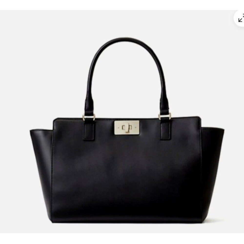NEW Kate Spade New York Womens Kelsey Orchard Valley Leather Tote Bag Black